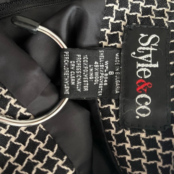 Style & Co Cream and Black Patterned Pencil Skirt - Picture 4 of 4